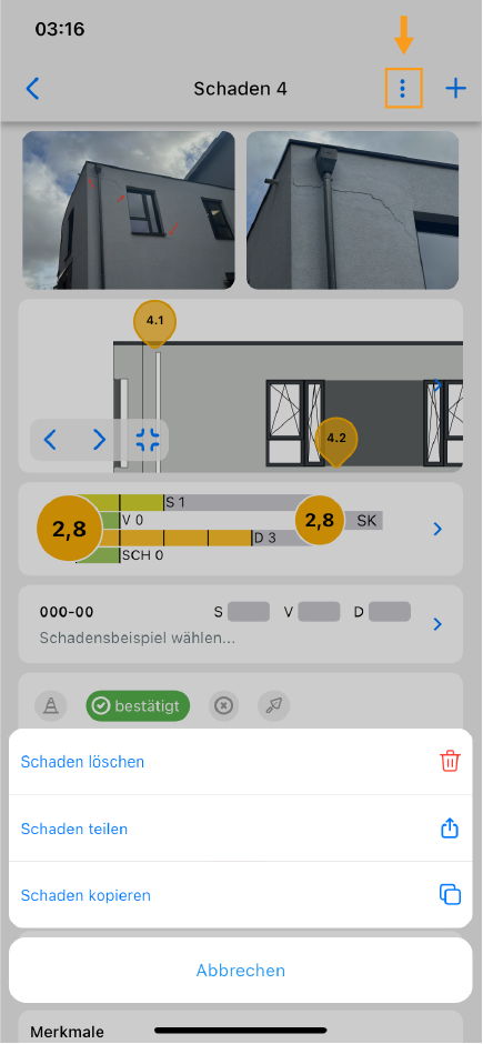 Schaden - Erweiterte Funktionen